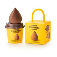 Buretel pentru aplicarea machiajului GlamSquad Pro Sponge Brown, 1 bucata, Cucuta Beauty