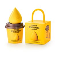 Buretel pentru aplicarea machiajului GlamSquad Pro Sponge Yellow, 1 bucata, Cucuta Beauty