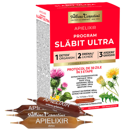 Apielixir Program Slabit Ultra, 30 fiole, Albina Carpatina