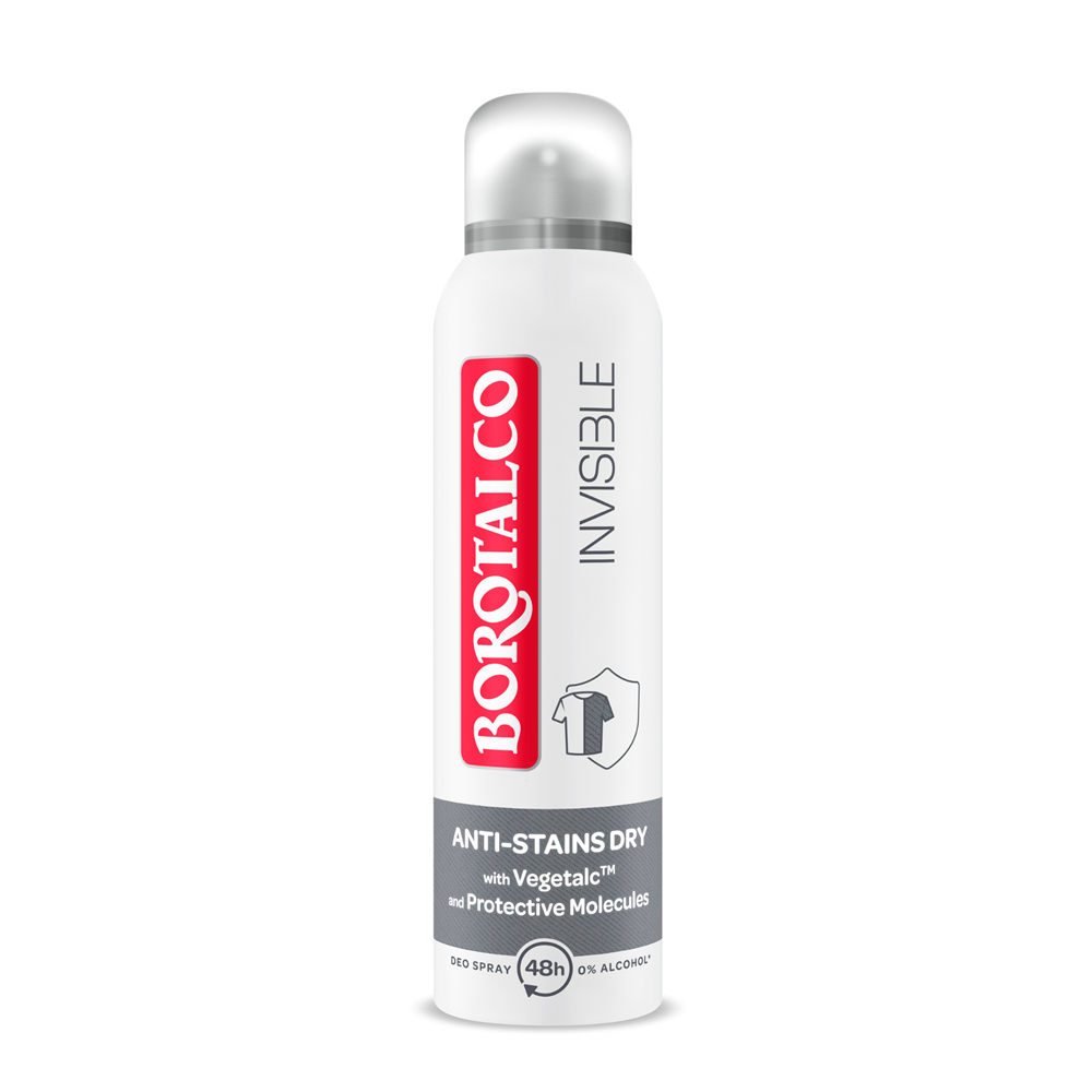 Deodorant spray antiperspirant Invisible Dry, 150 ml, Borotalco