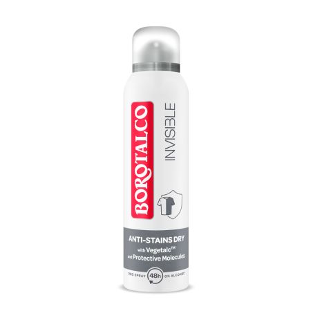 Deodorant spray antiperspirant Invisible Dry, 150 ml, Borotalco