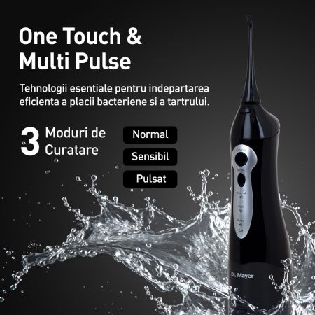 Dus bucal portabil cu 5 varfuri WT3100 Black, Dr. Mayer 671702