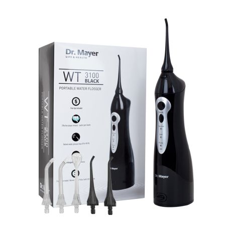 Dus bucal portabil cu 5 varfuri WT3100 Black, Dr. Mayer