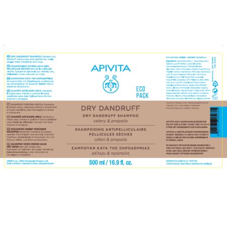Sampon anti-matreata uscata, 500 ml, Apivita 641808