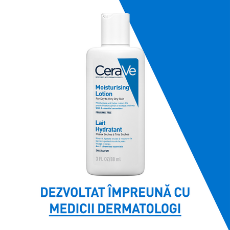 Lotiune hidratanta pentru piele uscata si foarte uscata Travel Size, 88 ml, CeraVe 643078