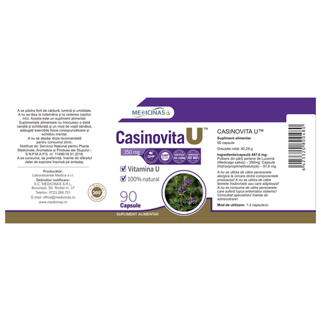 Vitamina U Casinovita U, 90 capsule, Medicinas 713624