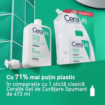 Rezerva Gel de curatare spumant pentru fata si corp, 473 ml, CeraVe 750750