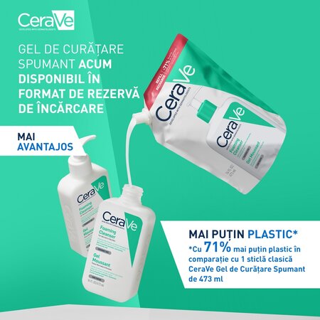 Rezerva Gel de curatare spumant pentru fata si corp, 473 ml, CeraVe 750751