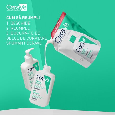 Rezerva Gel de curatare spumant pentru fata si corp, 473 ml, CeraVe 750752