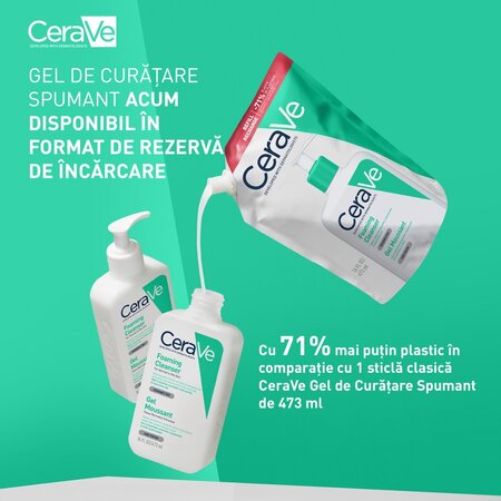 Rezerva Gel de curatare spumant pentru fata si corp, 473 ml, CeraVe 750754