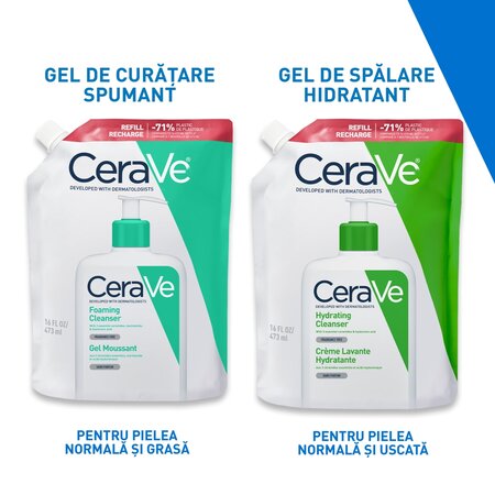 Rezerva Gel de curatare spumant pentru fata si corp, 473 ml, CeraVe 750755