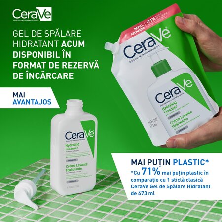Rezerva gel de spalare hidratant pentru fata si corp, 473 ml, CeraVe 750738