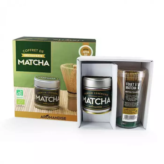 Set pentru ceai ceremonial Matcha Bio Aromandise, 30 g, Bio Holistic