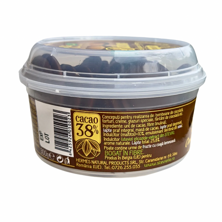 Banuti Stevia de ciocolata belgiana cu lapte SteviElle, 300 g, Hermes Natural 724803