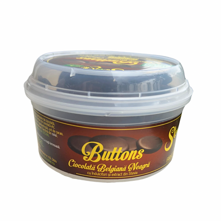 Banuti Stevia de ciocolata belgiana neagra SteviElle, 300 g, Hermes Natural 724808
