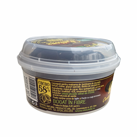 Banuti Stevia de ciocolata belgiana neagra SteviElle, 300 g, Hermes Natural 724811