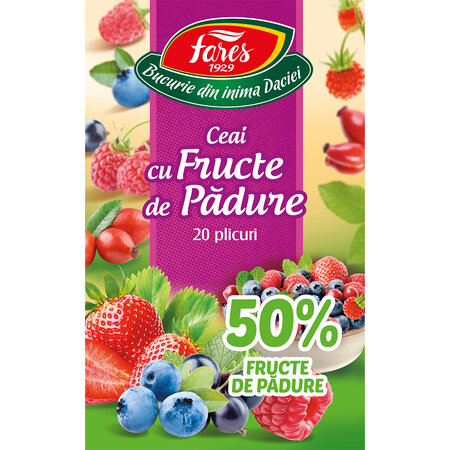 Ceai cu Fructe de padure, 20 plicuri, Fares 604319