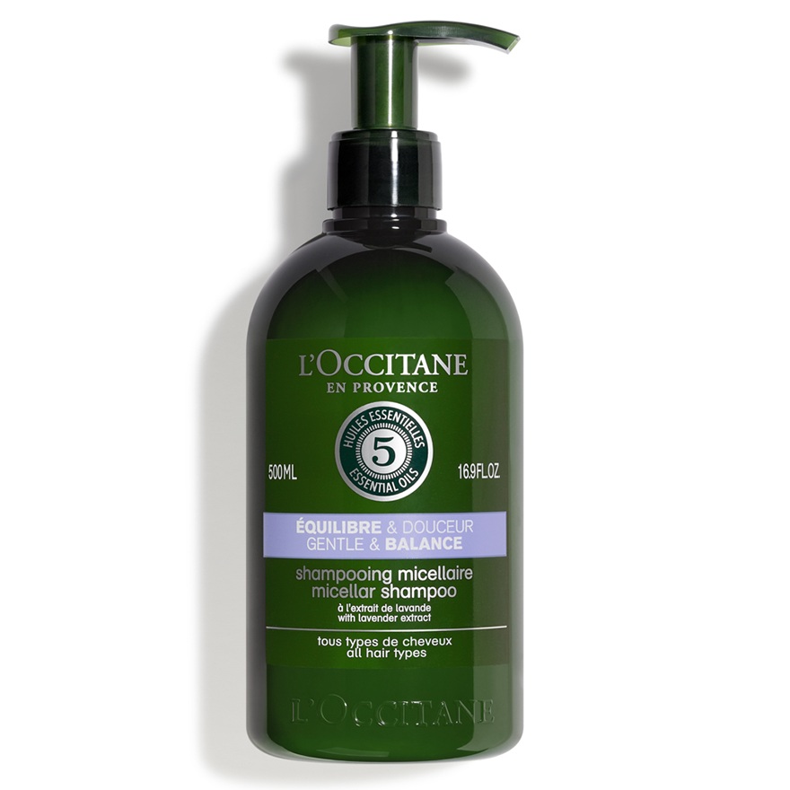 Sampon micelar echilibrant Gentle & Balance, 500 ml, L'Occitane