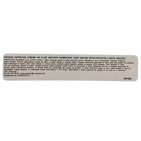 Fluid anti-pete pigmentare cu protectie solara SPF 50+ Anthelios UVmune 400+ HEVL, 50 ml, La Roche-Posay 711615
