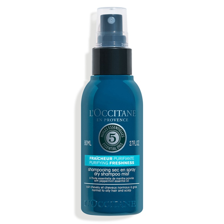 Sampon uscat cu efect purifiant Purifying Freshness Mist, 80 ml, L'Occitane