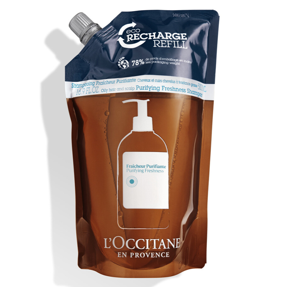 Refill Sampon cu efect purifiant Purifying Freshness, 500 ml, L'Occitane