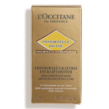 Crema pentru ochi si buze Immortelle Divine Eyes & Lips Contour, 15 ml, L'Occitane 642138