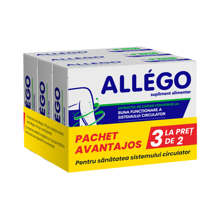Pachet Allego, 3 x 30 comprimate filmate, Fiterman