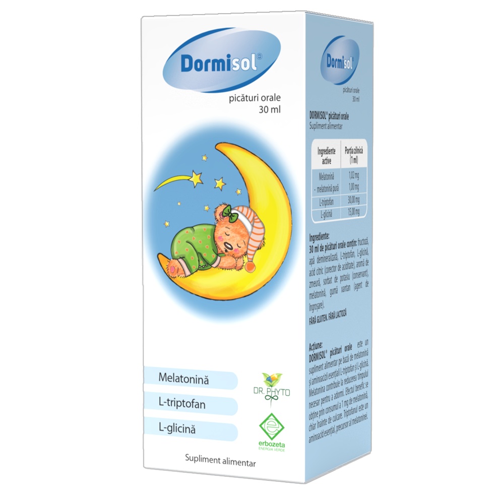 Picaturi orale Dormisol, 30 ml, Dr. Phyto