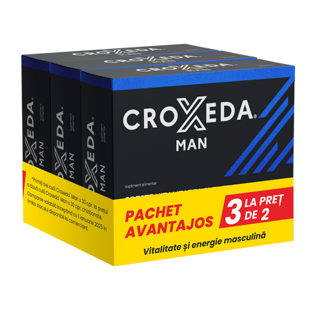 Pachet Croxeda Man, 3 x 30 comprimate filmate, Fiterman