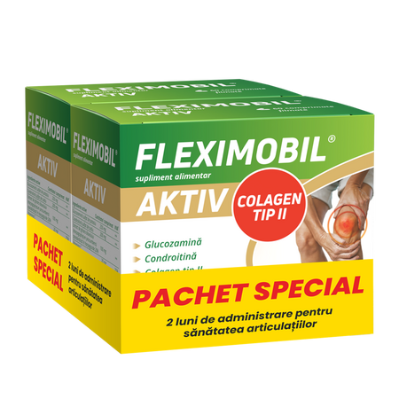 Pachet Fleximobil Aktiv, 2 x  60 comprimate filmate, Fiterman