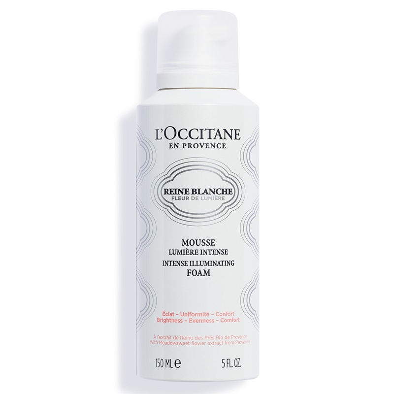 Spuma de curatare pentru luminozitatea tenului Reine Blanche Intense Foam, 150 ml, L'Occitane