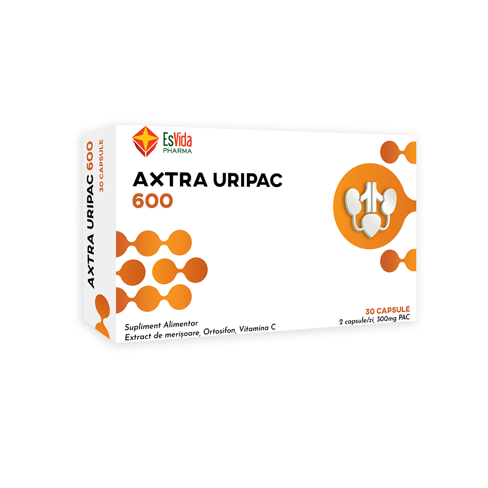 Axtra Uripac 600, 30 capsule, Esvida Pharma