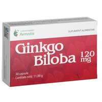 Ginkgo Biloba 120 mg, 30 capsule, Laboratoarele Remedia