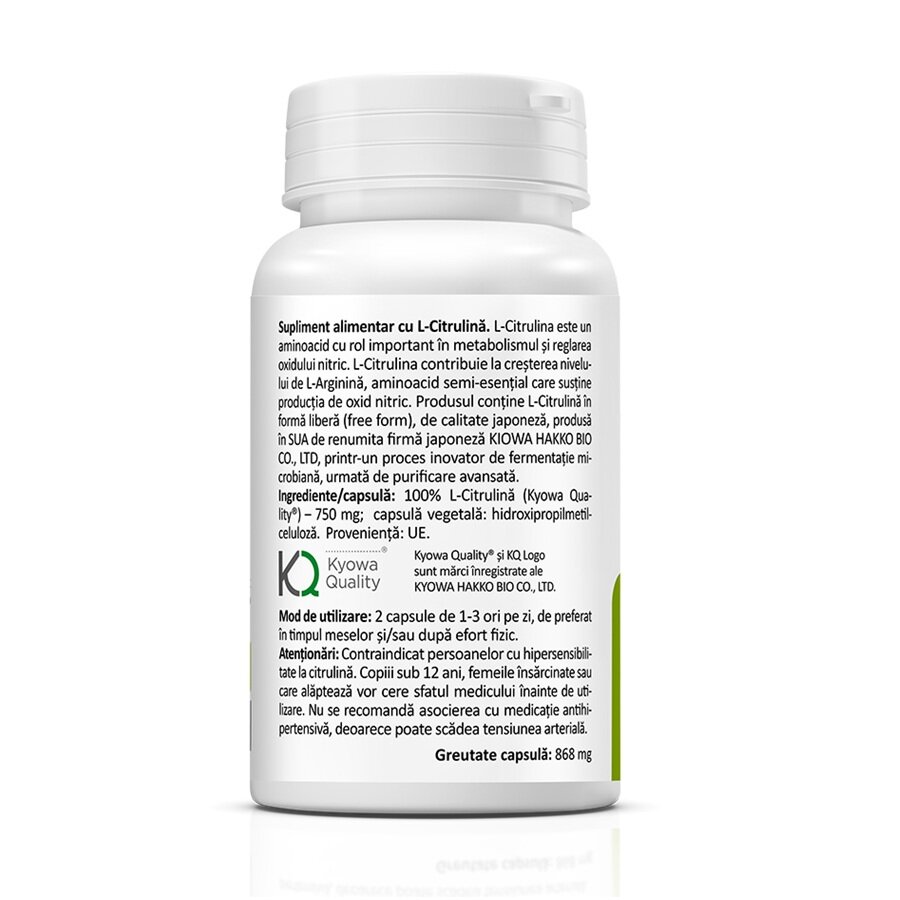 Citrulline, 750 mg, 60 capsule, Zenyth : Farmacia Tei online