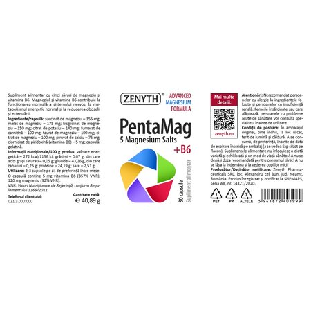 Pentamag, 90 capsule, Zenyth 703173