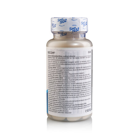 Niacinamide Kal, 250 mg, 100 tablete, Secom 727123