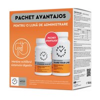 Pachet Synergize Your Gut Good Routine, 30 capsule+Guard Your Liver Good Routine, 30 capsule, Secom