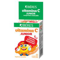 Vitamina C Junior, 30 comprimate masticabile, Beres
