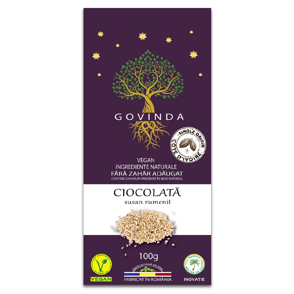 Ciocolata cu susan rumenit, 100g, Godiva