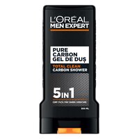 Gel de dus pentru barbati 5-in-1 Pure Carbon Men Expert, 300 ml, LOreal
