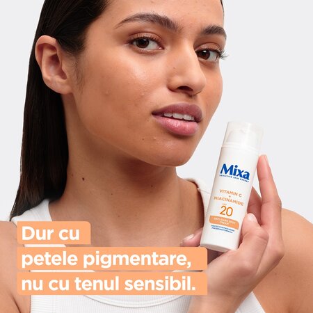 Crema fluida anti-pete pigmentare cu SPF 20 Anti-Dark Spot, 50 ml, Mixa 663660