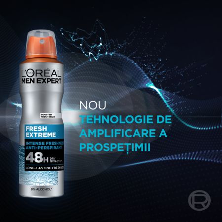 Spray antiperspirant pentru barbati Fresh Extreme Men Expert, 150 ml, LOreal 644517