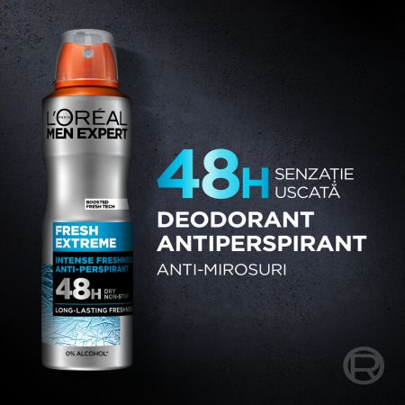 Spray antiperspirant pentru barbati Fresh Extreme Men Expert, 150 ml, LOreal 644515