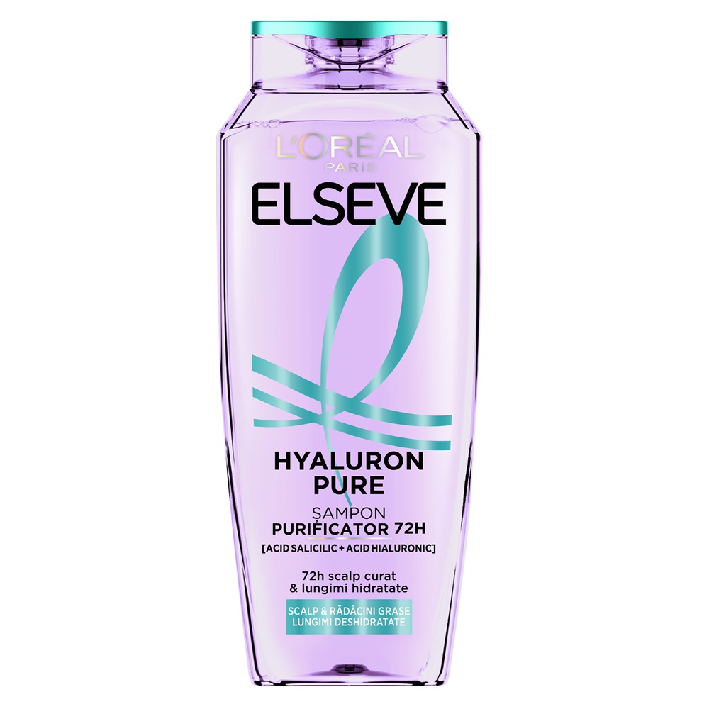 Sampon purificator pentru scalp gras Hyaluron Pure, 400 ml, Elseve