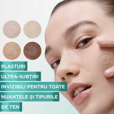 Plasturi invizibili pentru cosuri Pimple Patch Pure Active, 22 bucati, Garnier 644564