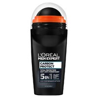 Roll-on antiperspirant pentru barbati Carbon Protect Men Expert, 50 ml, LOreal