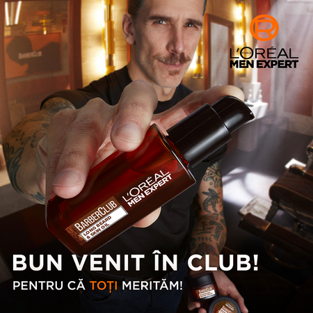 Ulei pentru barba si ten Barber Club Men Expert, 30 ml, LOreal 644494