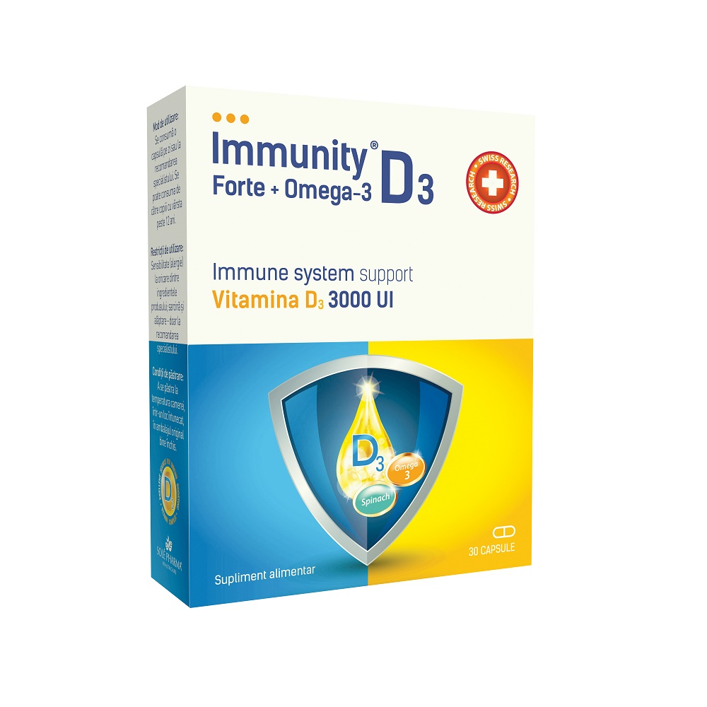 Immunity Forte D3 + Omega-3, 30 capsule, MBA Pharma