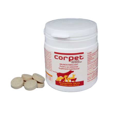 Supliment nutritional de sustinere a sistemului imunitar al cainilor si pisicilor Corpet Coriolus Versicolor, 90 comprimate, NovoLumen 643313