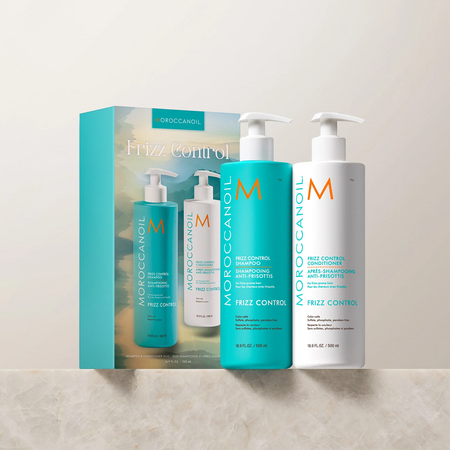 Set sampon si balsam Frizz Control, 2 x 500 ml, Moroccanoil 643431